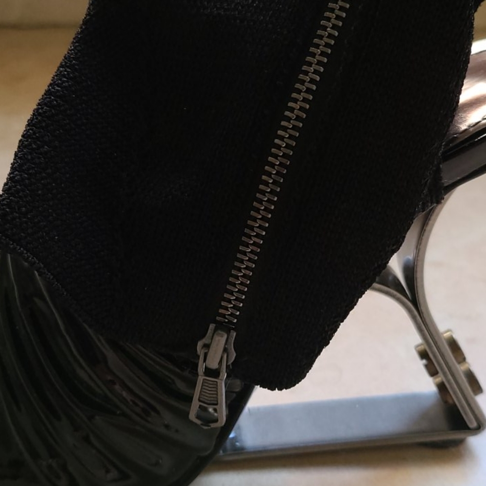 Proenza Schouler Black Patent Sculptural Heel Sandals - Picture 5 of 11